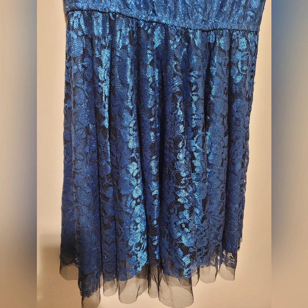 Hesperus‎ Girls Blue Lace Sleeveless Dress